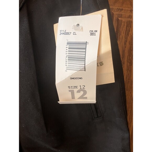 Vintage Liz Sport The Walk Short Size 12 Black NWT Pleated Pockets 100% Cotton - Picture 3 of 10